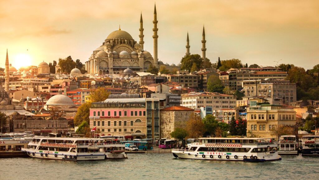 sunset in Istanbul